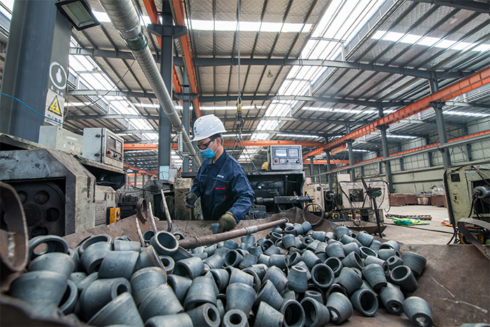 山东网架配件-锥头加工车间